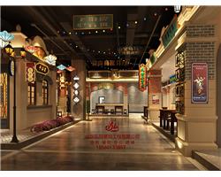 淄博設(shè)計(jì)風(fēng)味主題小吃美食街的餐飲工裝公司