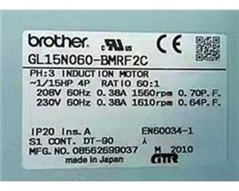 BROTHER烧结炉传动电机GL15N060-BMRF2C