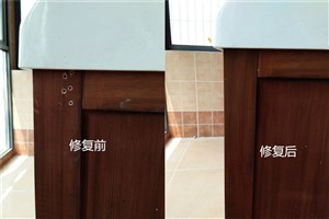 上海宝山专业维修木门，根雕，茶台油漆美容