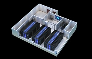 大连机房模块化效果图制作|某电力科研技术产业机房鸟瞰图设计