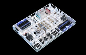 漳州模块化机房冷通道装修效果图制作|工装室内场景设计