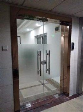 西安办公室各类玻璃地弹门 门禁玻璃门定制安装 西安服务电话