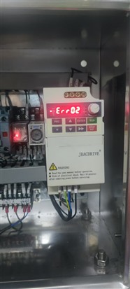 河南洛陽JAC200變頻器報ERR02故障維修