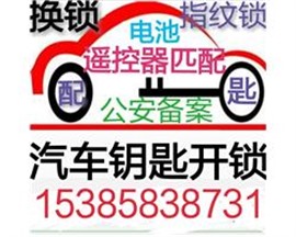临泉开汽车锁，汽车遥控器钥匙匹配，公安备案，24小时服务