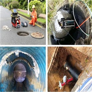扬州维扬市政管道清淤，点状原位固化修复，树脂修复团队作业