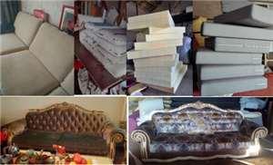 横县地区旧沙发翻新，修塌陷，订做沙发套，餐椅床头脱皮换面厂家