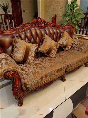 工匠专业翻新欧式真皮沙发