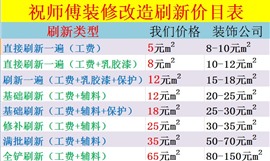 南京旧墙刷新刮大白直接刷墙5元一平米人工费上门服务