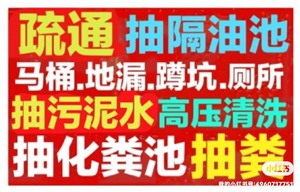 汕头市下水道疏通马桶地漏蹲坑厕所小便池.化粪池清理隔油池