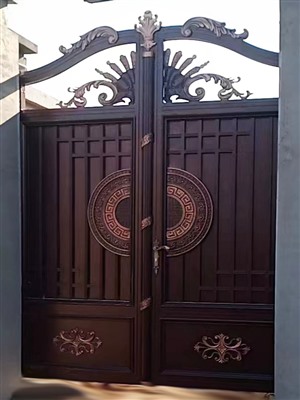 海淀定制别墅门铜门 铸铝门自动感应门北京定做安装