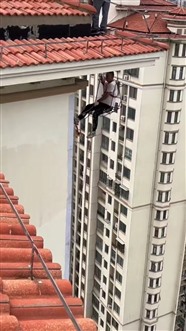 上海外墙出檐口多蜘蛛人吊绳作业